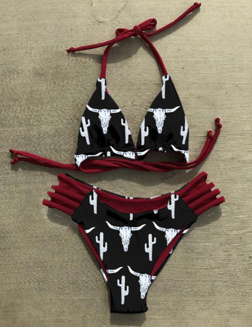 Cowgirl Style Two-Piece Bikini Set