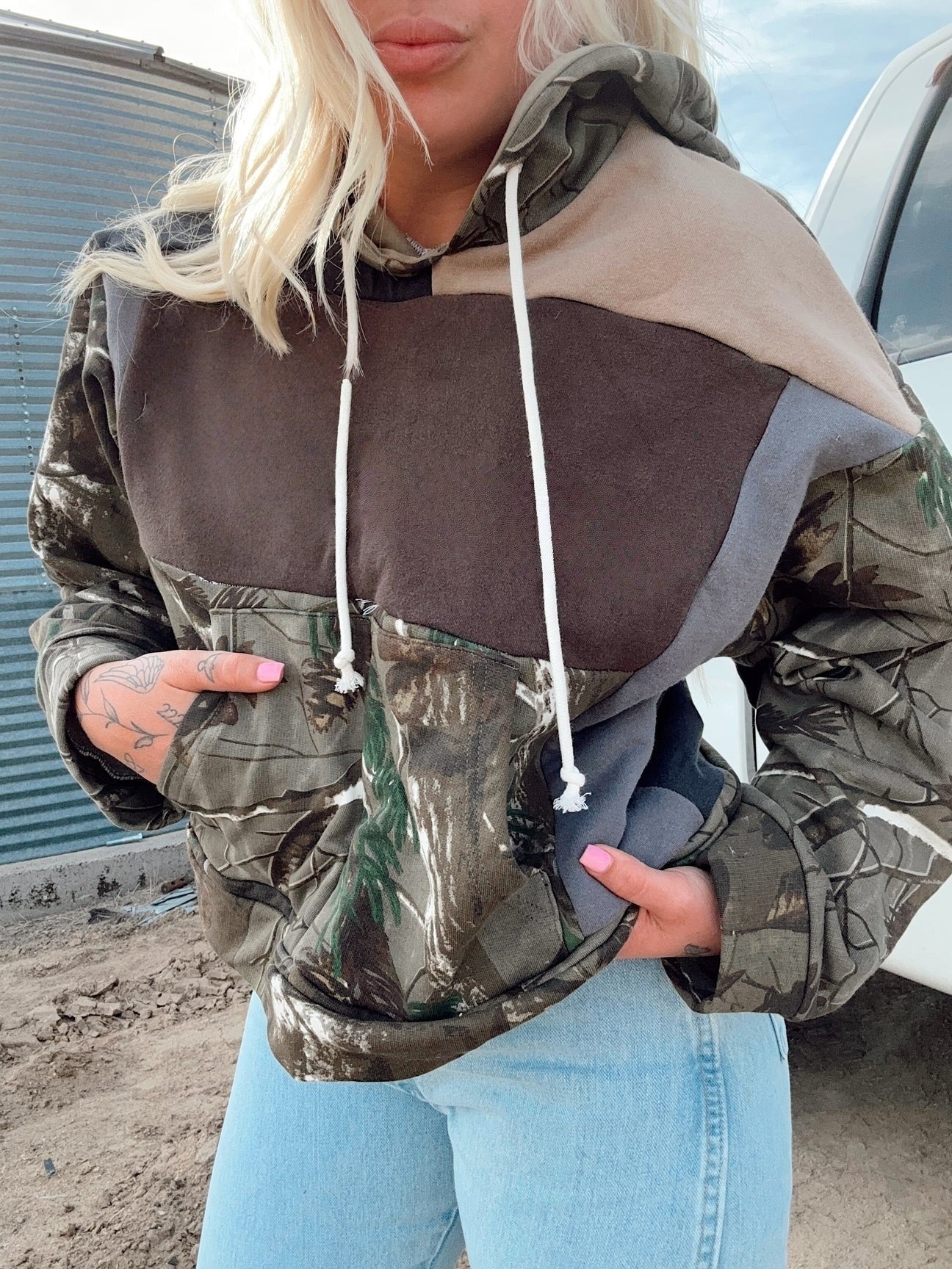 Blue Collar Block Hoodie