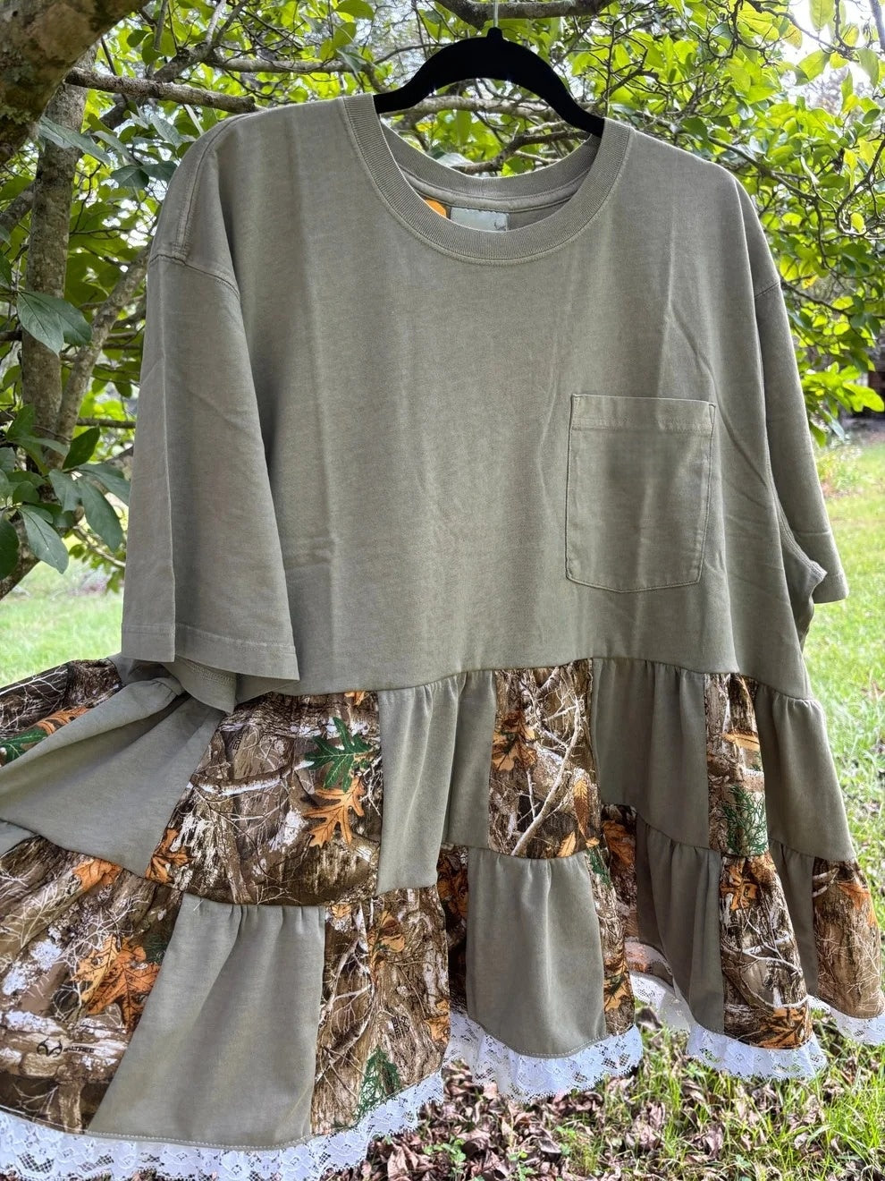 Camo Short Sleeve Patchwork T-shirt
