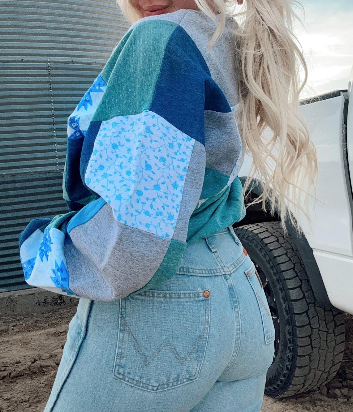 Cowboy Quilt Crew Neck Sweatshirt