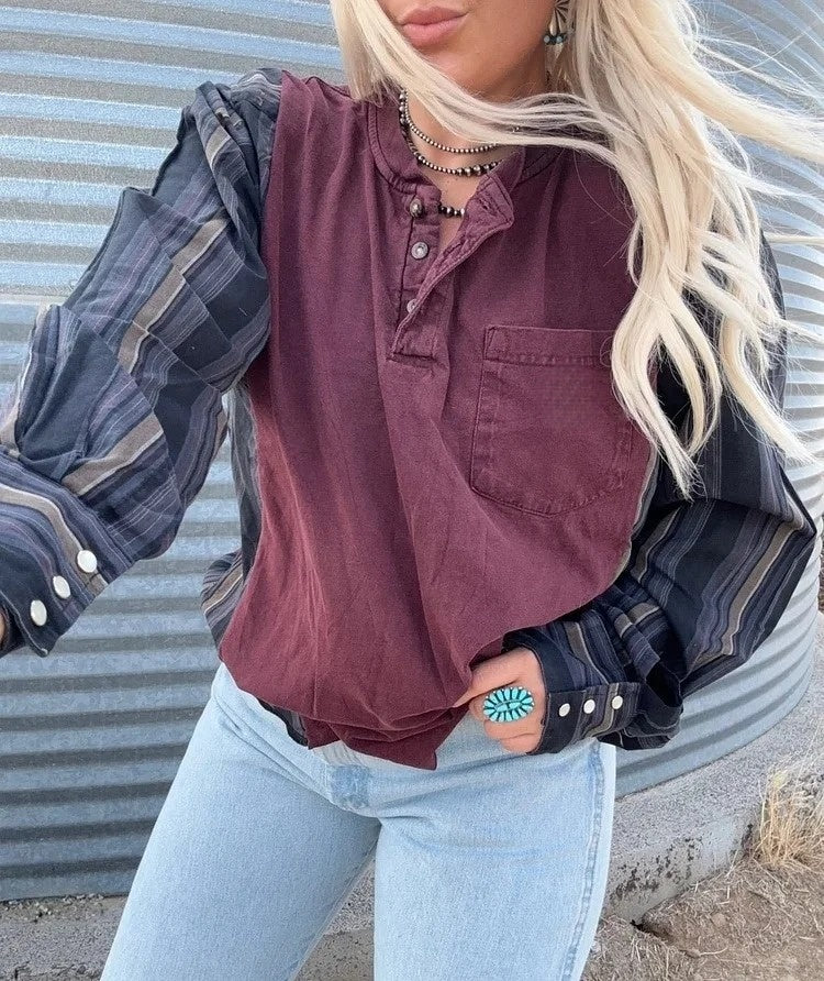 Blue Collar Babe Top