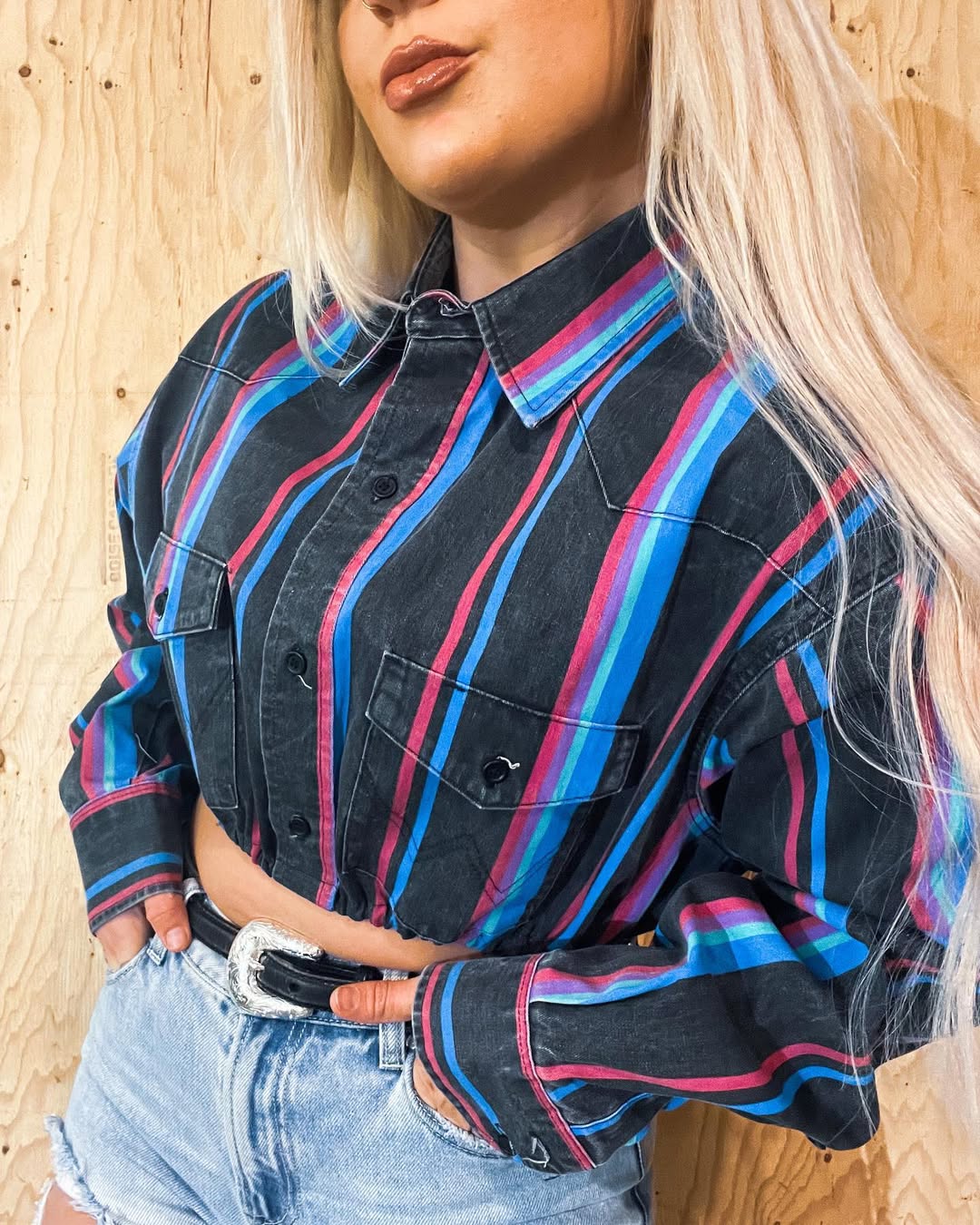 Cowboy Stripe Pearls Shirt